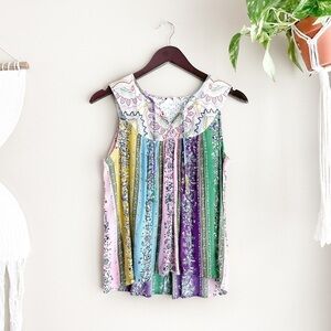 Anthropologie One September Pleated Tank